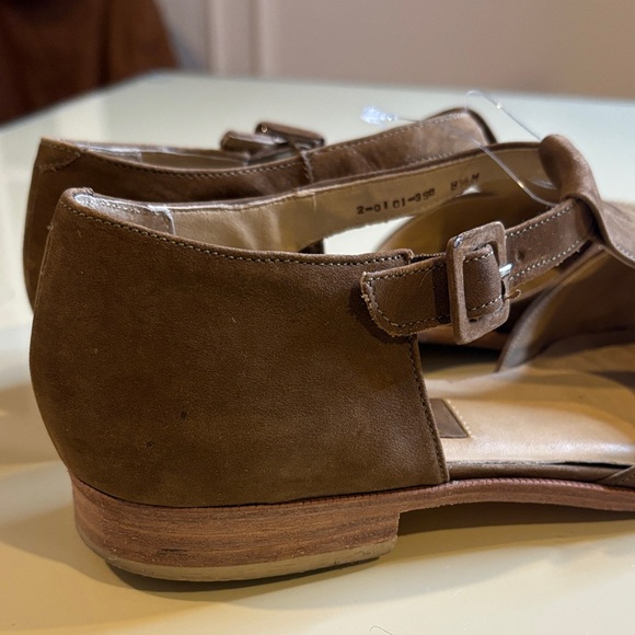 Sandra Miller Brown Raffia & Suede T-Strap Flats – Made in Brazil Size 8.5M - Picture 11 of 11